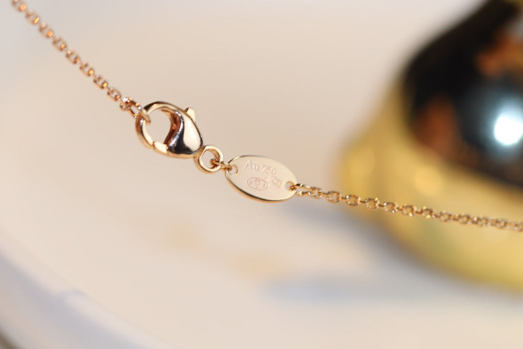 Chaumet Jeux Malachite 1 Cubic Zirconia Pink Gold Necklace