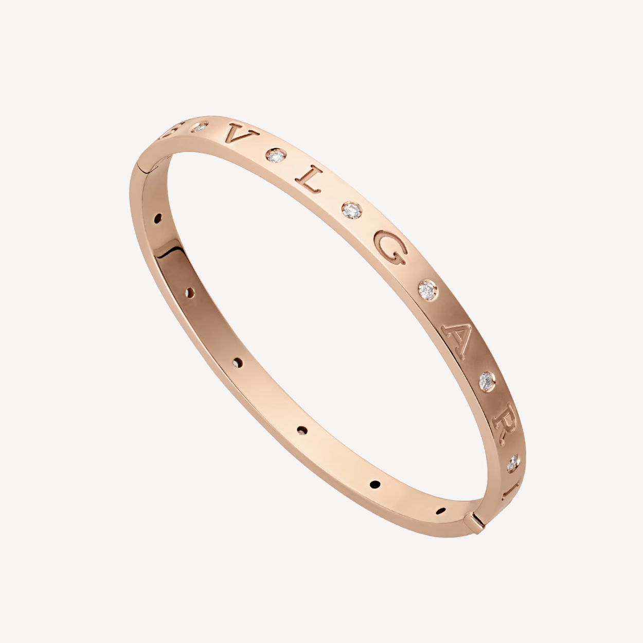 Bvlgari Zero 1 Pink Gold 12 Diamonds Bracelet