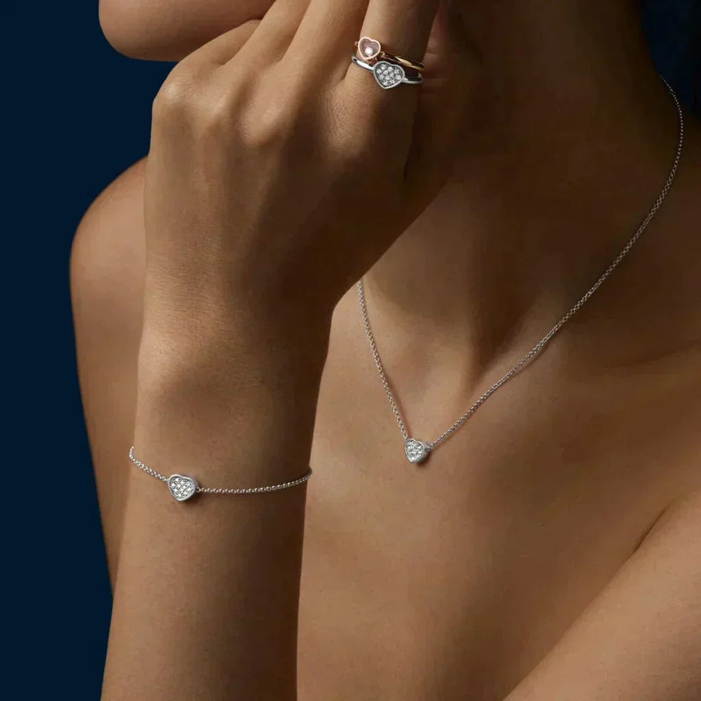 Chopard Happy Heart Silver Bracelet Cubic Zirconia