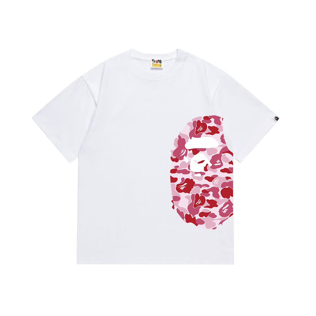 BAPE Pink Camo Ape Head Graphic Short-Sleeve T-Shirt — hero