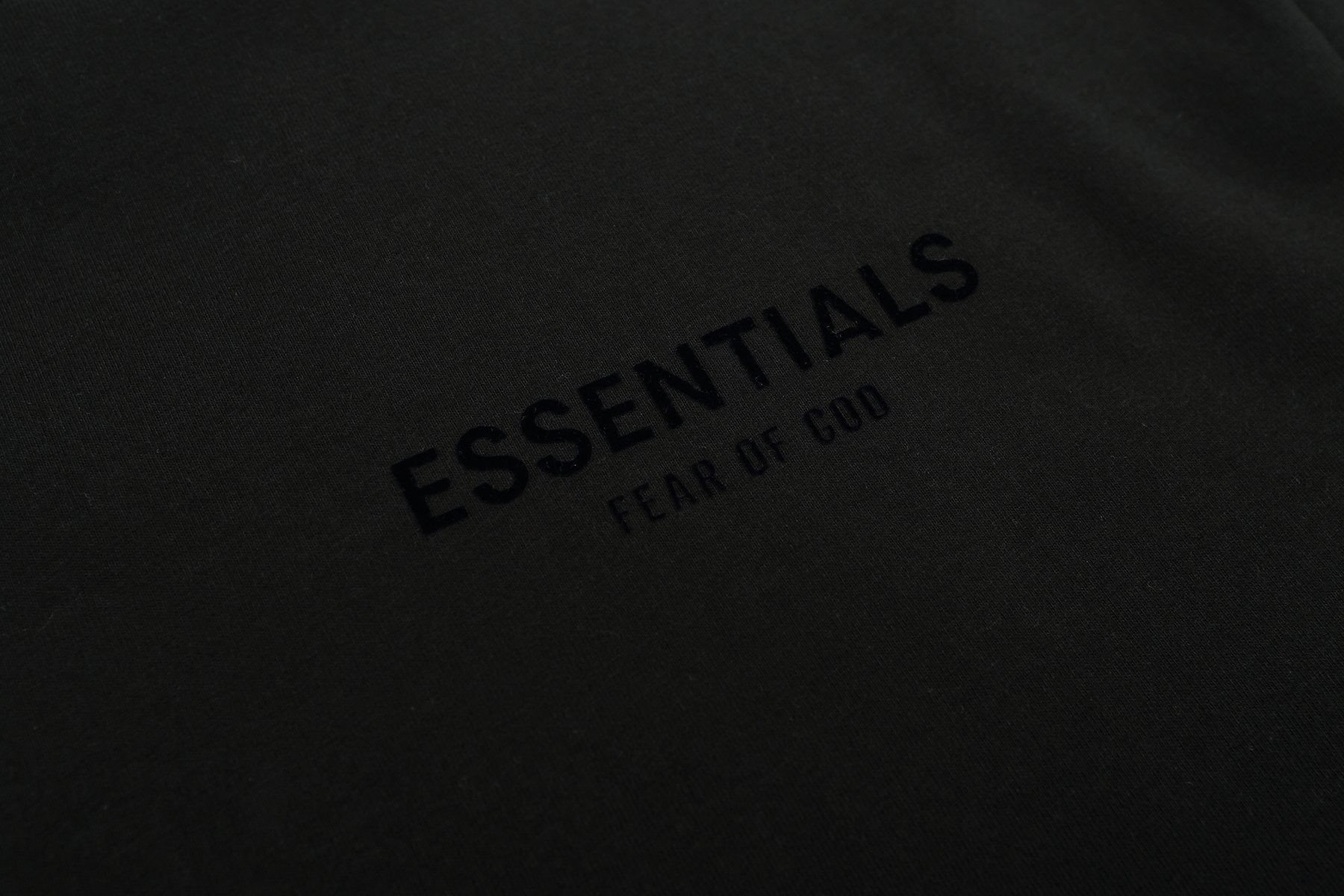 ESSENTIALS Flocked Logo Graphic T-Shirt — detail