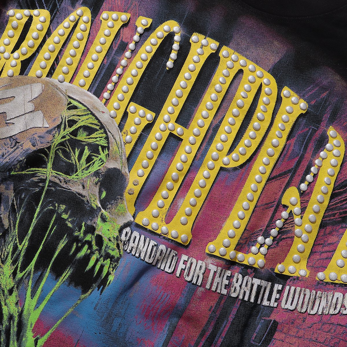 Rough Play Slime Skull Graphic Long-Sleeve T-Shirt — detail