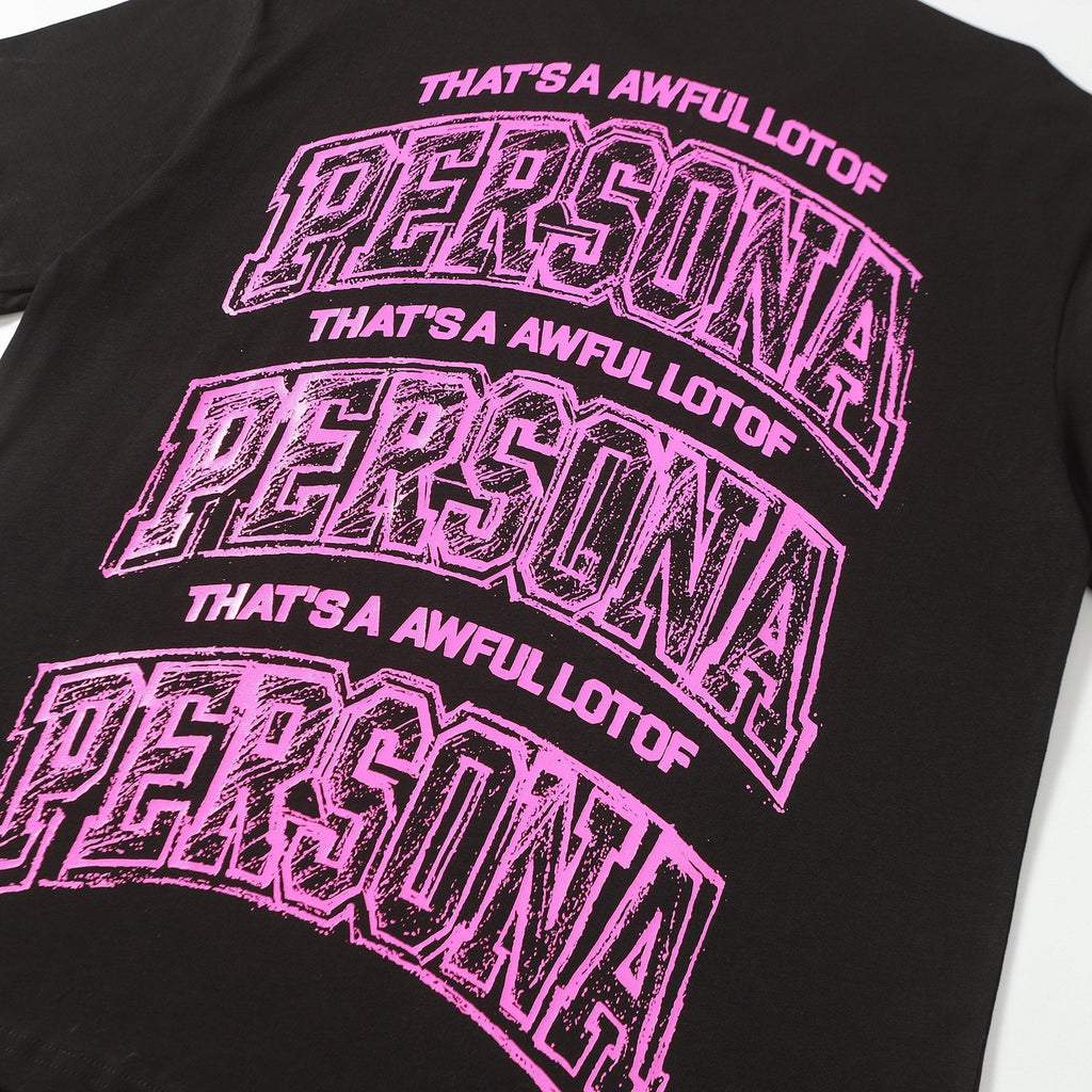 THAT'S A AWFUL LOT OF COUGH SYRUP Persona Graphic Short-Sleeve T-Shirt — detail