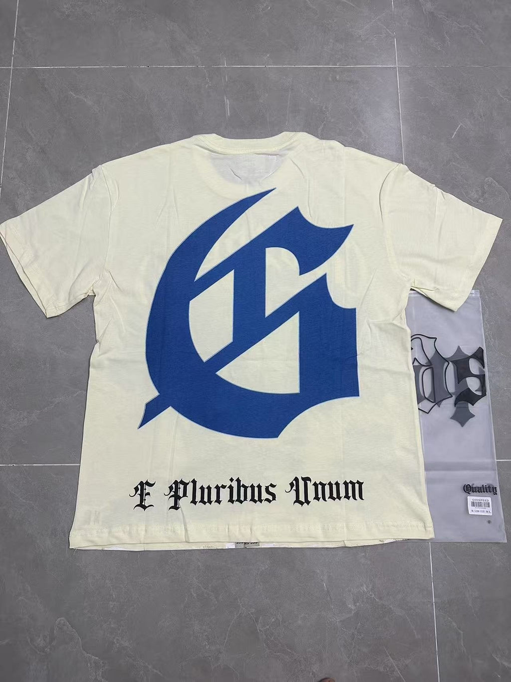 Godspeed Cream Astronaut Graphic Short-Sleeve T-Shirt — context