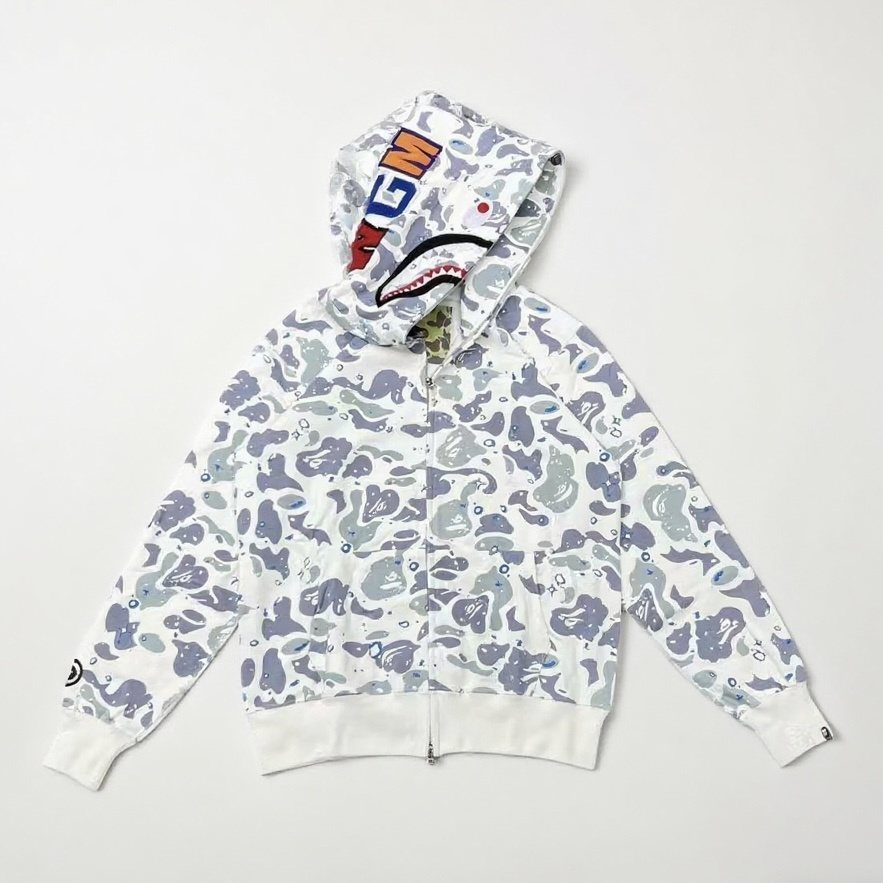 BAPE Shark Camo Zip-Up Hoodie — back