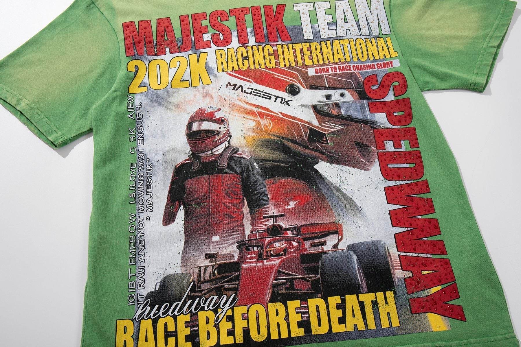 MAJESTIK Racing Graphic T-Shirt - Green — detail