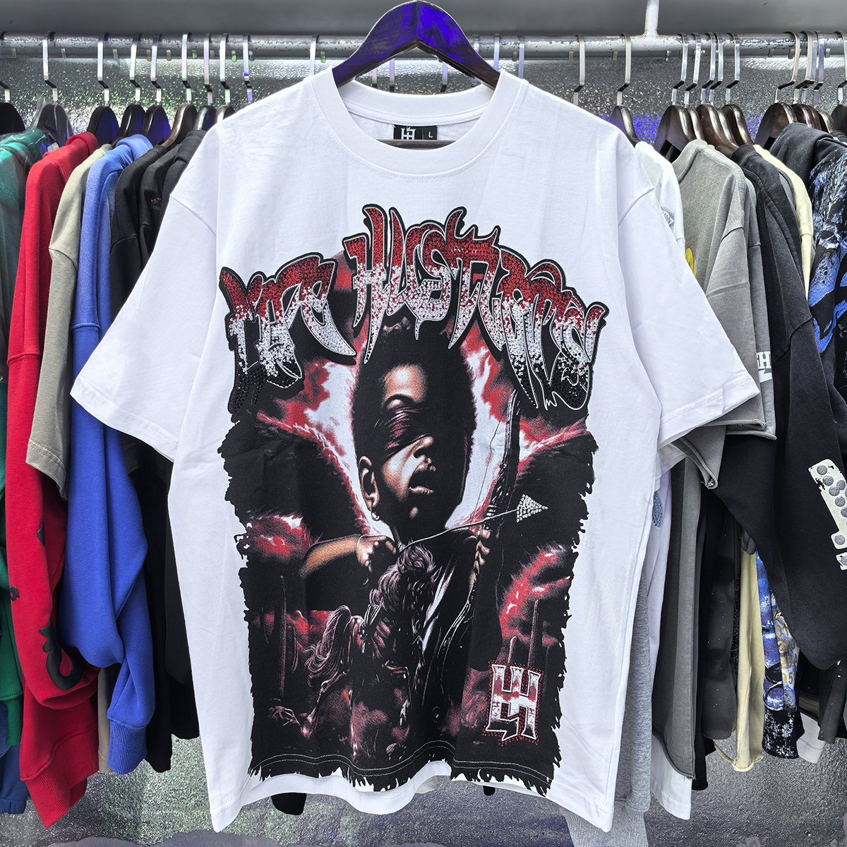 Life Hustlere Warrior Girl Graphic T-Shirt — context