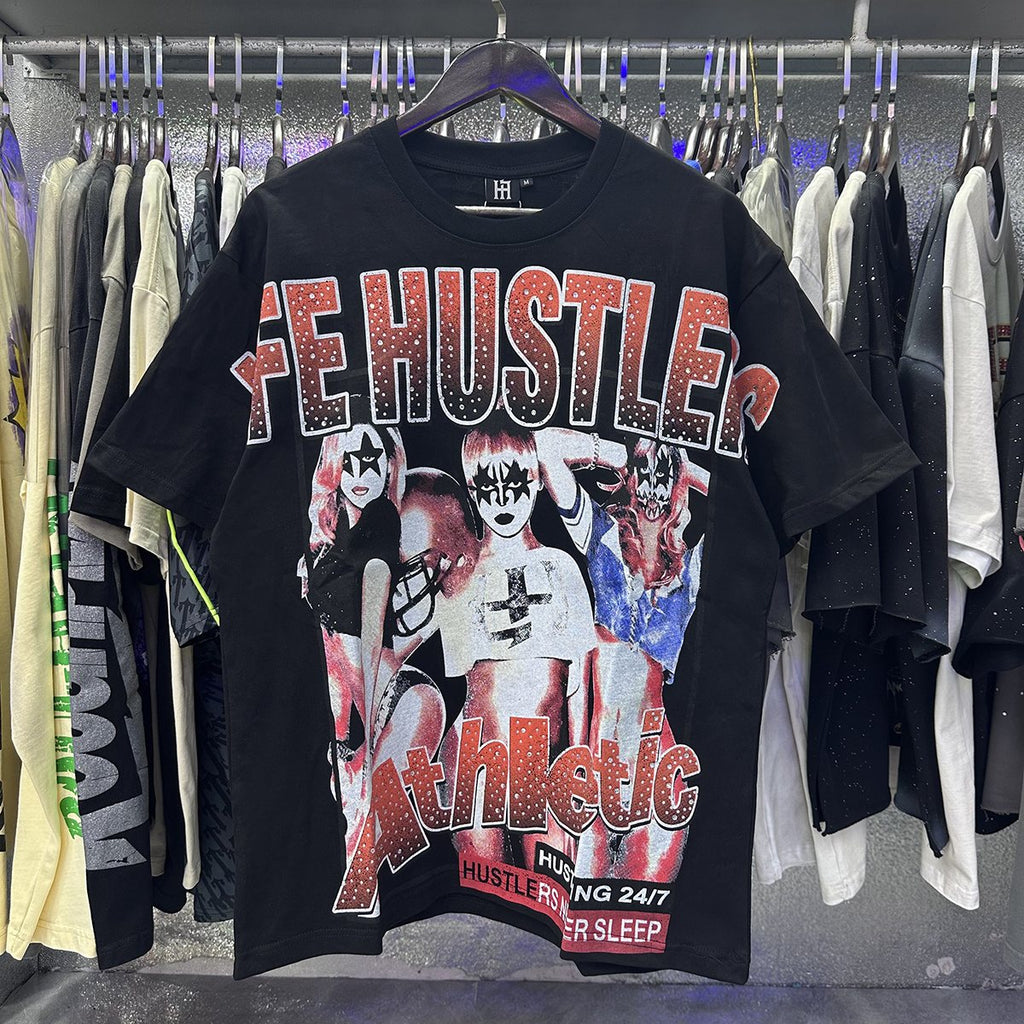Life Hustlere Football Girls Graphic T-Shirt — context