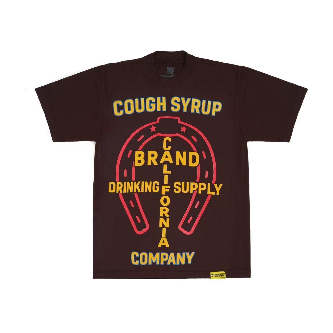 THAT'S A AWFUL LOT OF COUGH SYRUP Brown Front-and-Back Graphic T-Shirt — hero
