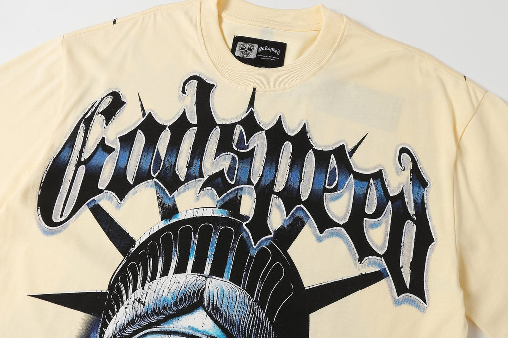 Godspeed Statue Graphic Short-Sleeve T-Shirt — detail