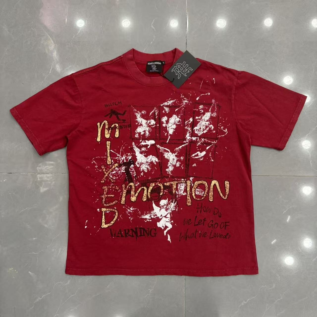 Mixed Emotion Warning Graphic Short-Sleeve T-Shirt — hero
