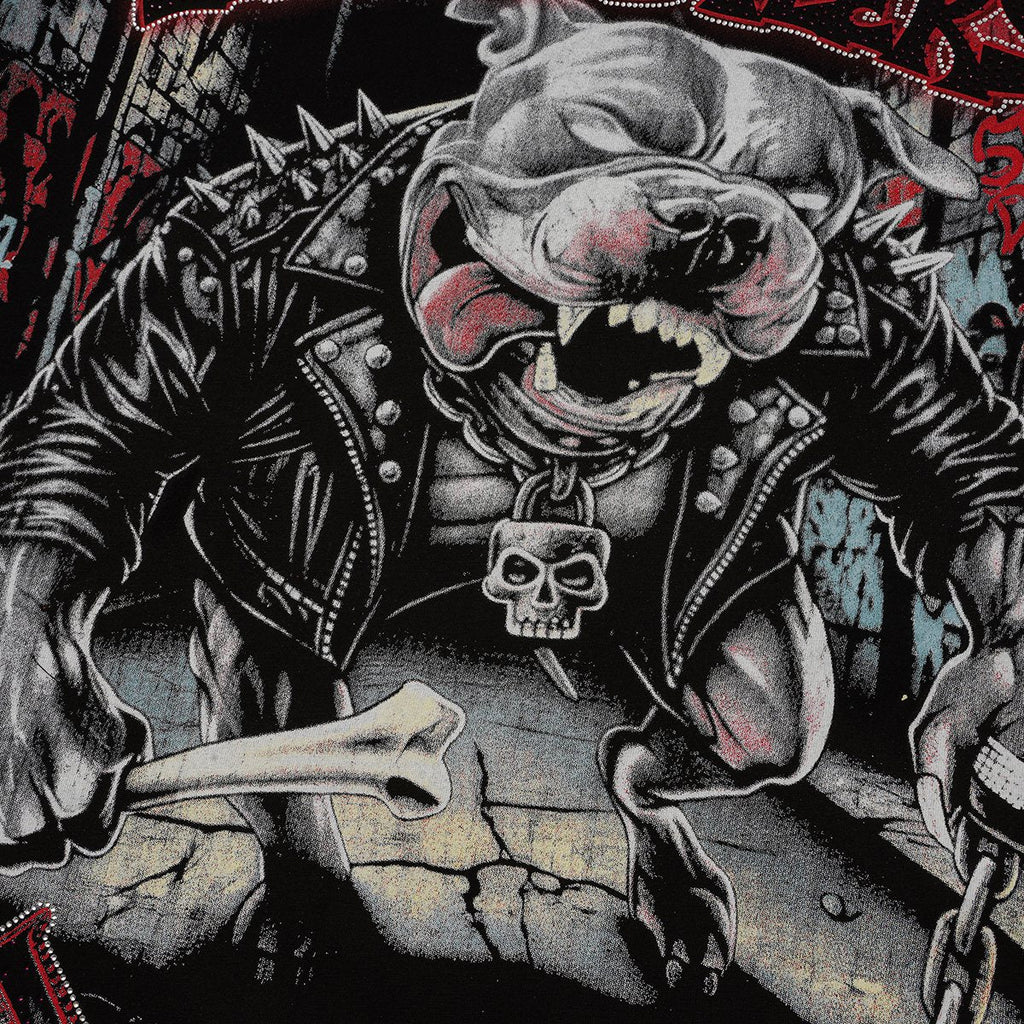 Life Hustlere Front & Back Rhinestone Graphic T-Shirt — detail