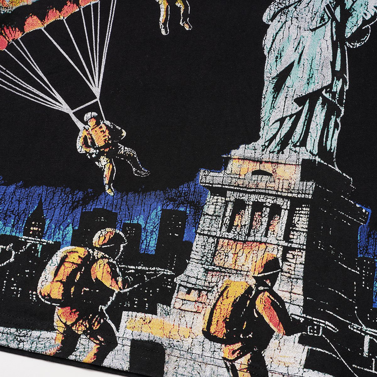VALLEY Statue of Liberty Parachute Graphic T-Shirt — detail