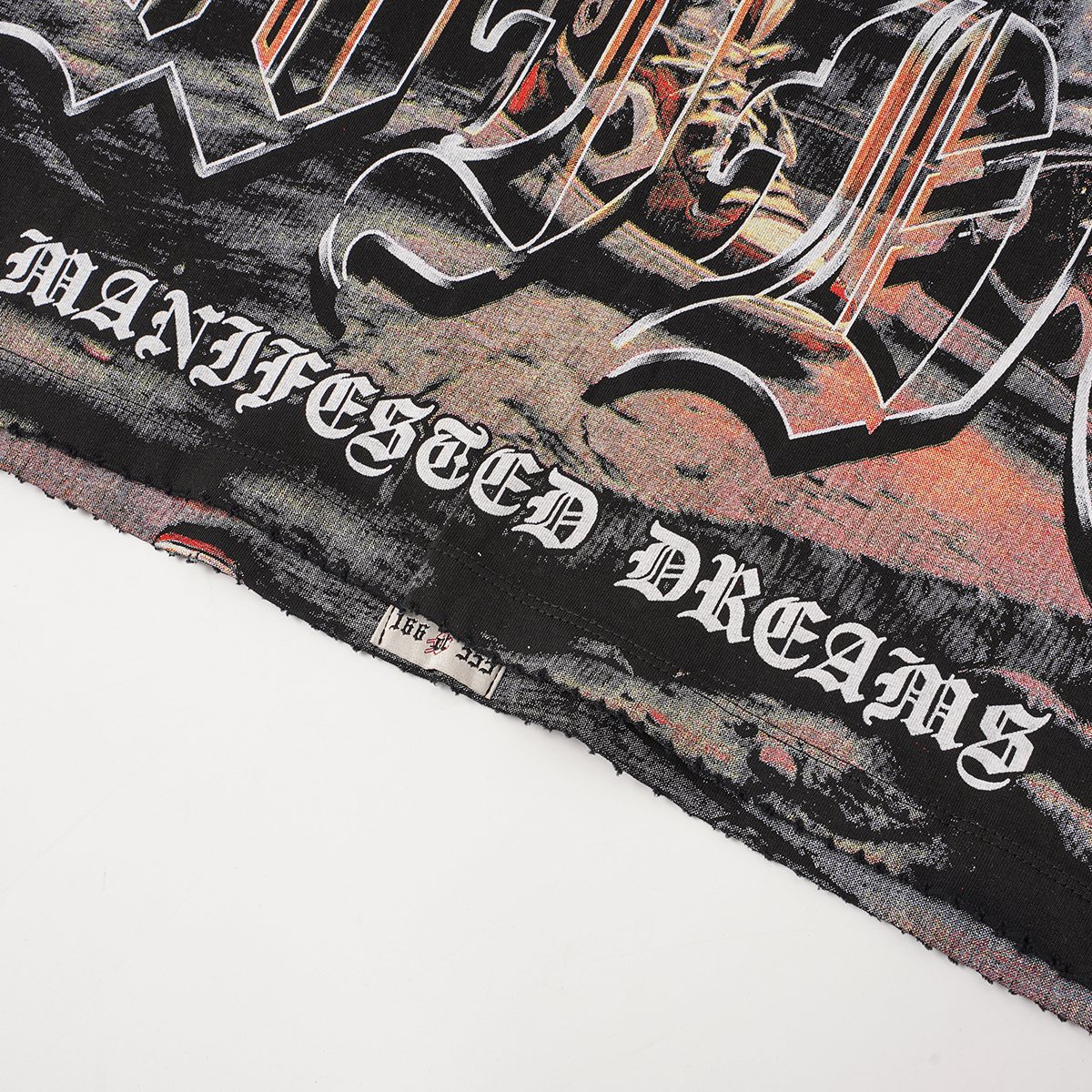 Godspeed Manifested Dreams University Distressed Short-Sleeve T-Shirt — detail