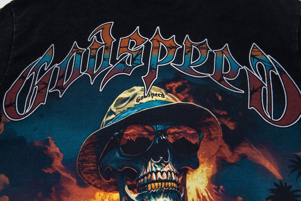Godspeed Skeleton Back Graphic T-Shirt — detail