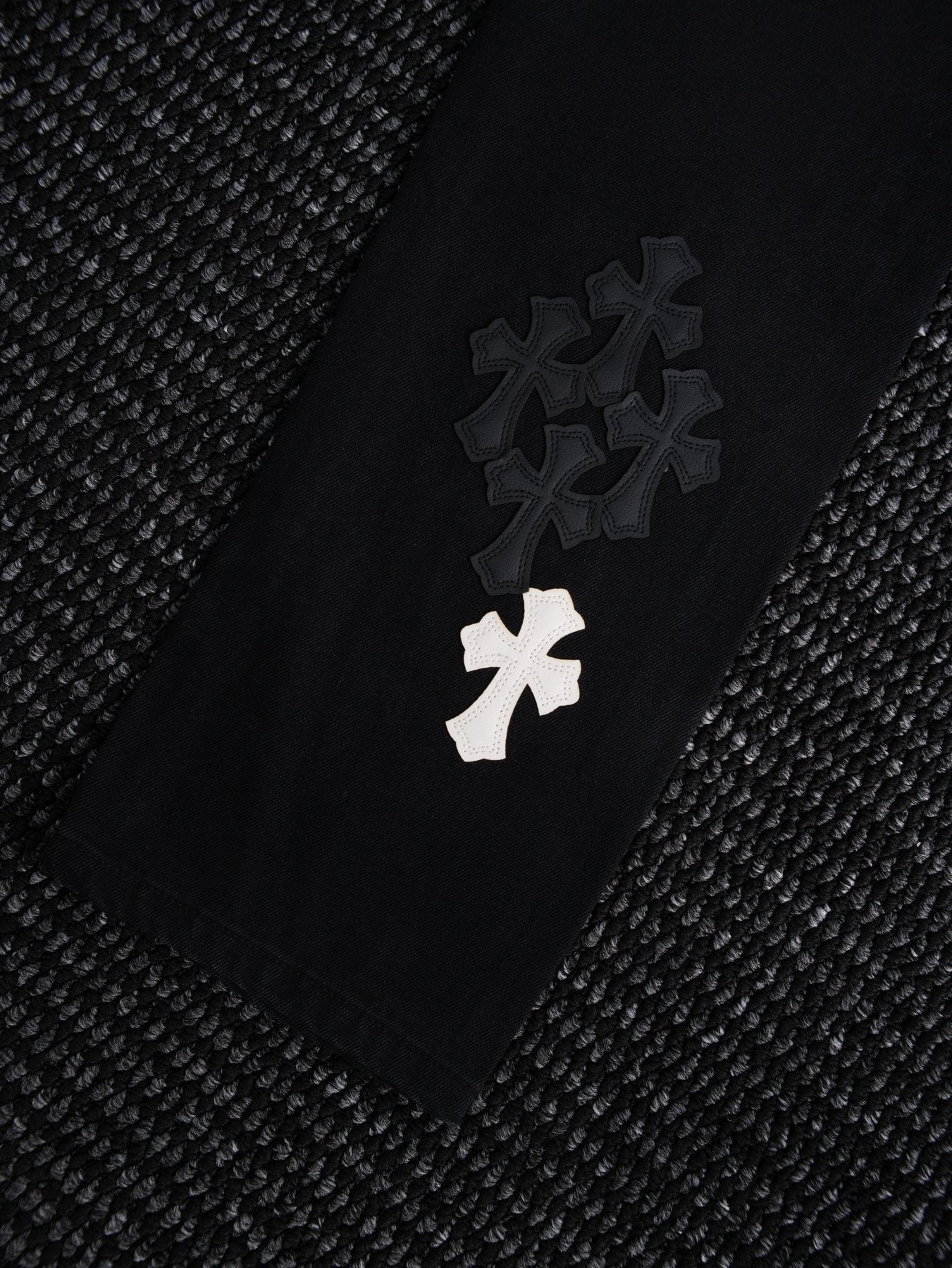 Chrome Hearts Cross Patch Black Jeans — detail