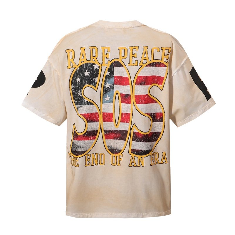 RARE PEACE SOS Wave Graphic T-Shirt — back
