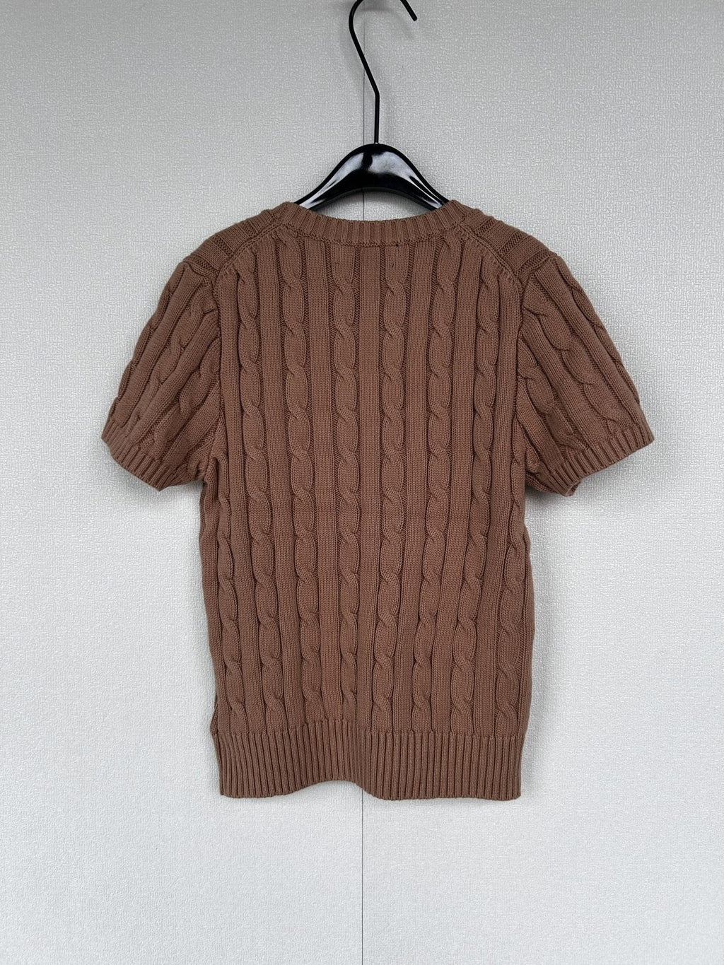 Test2-Ralph Lauren Women's Short-Sleeve Cable-Knit Sweater — back