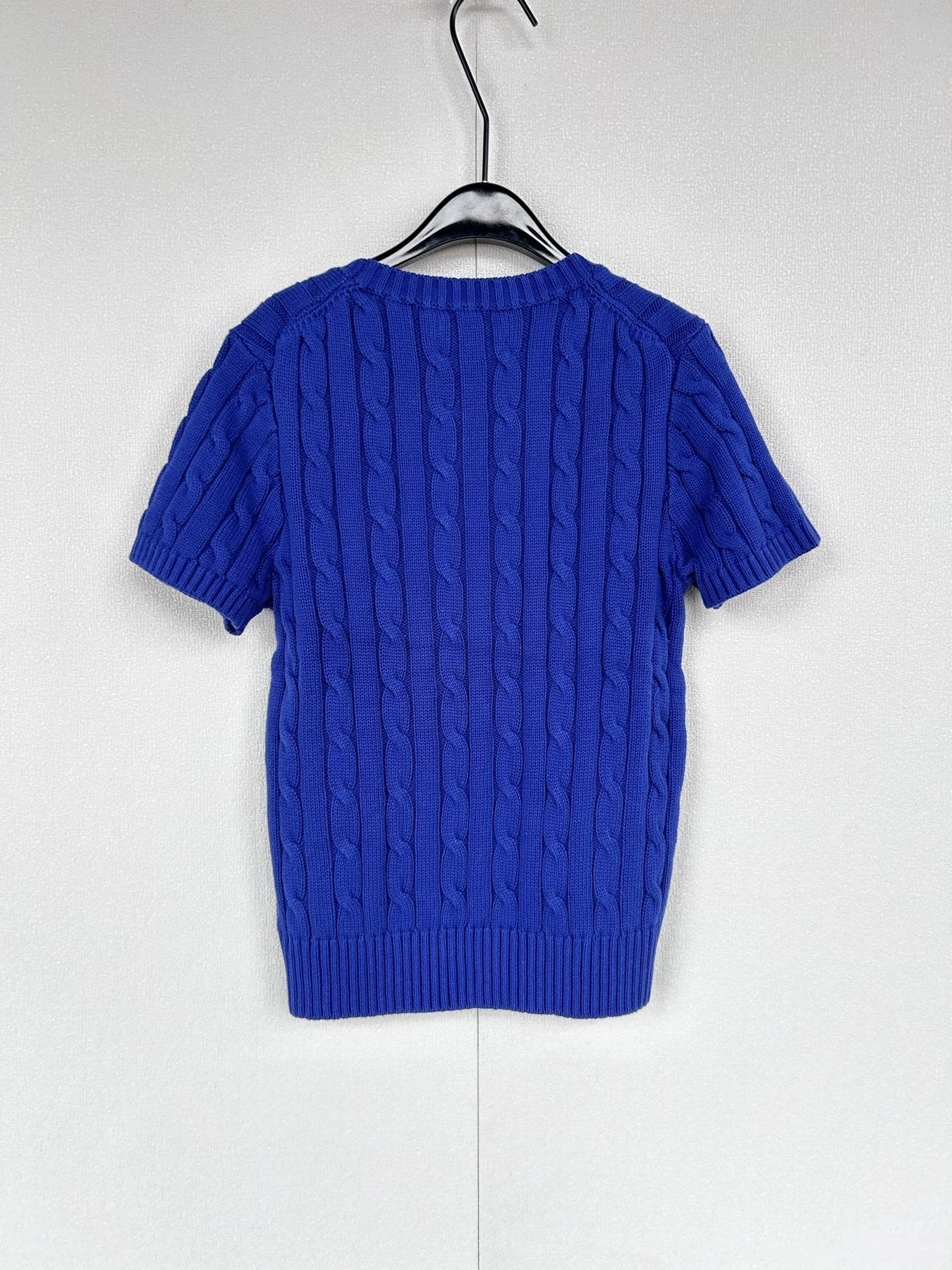 Test2-Ralph Lauren Women's Short-Sleeve Cable-Knit Sweater — back