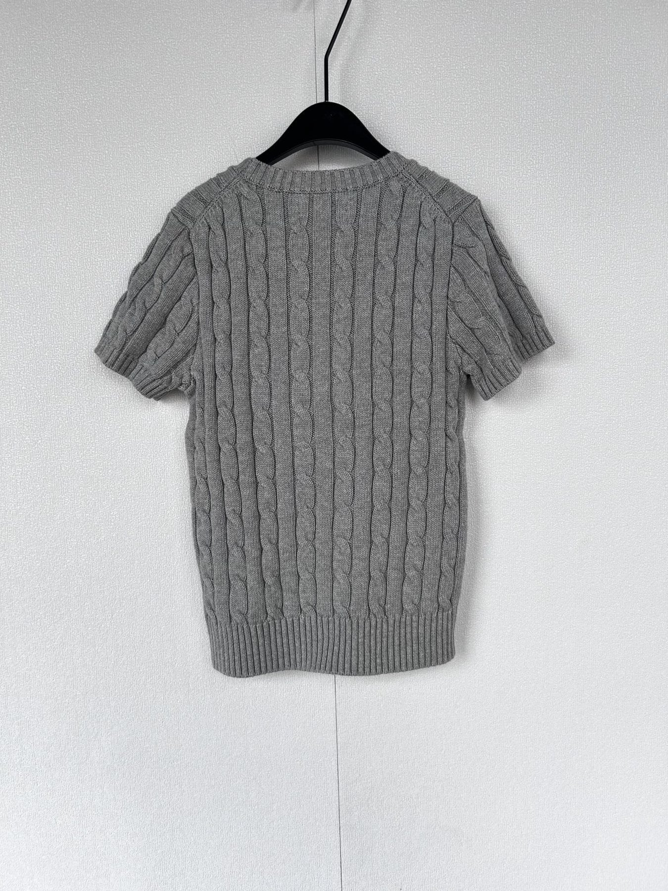 Test2-Ralph Lauren Women's Short-Sleeve Cable-Knit Sweater — back